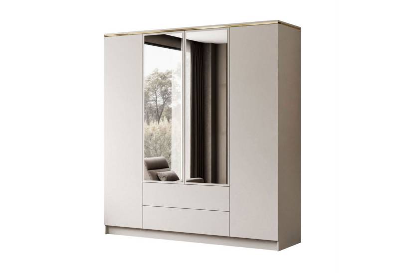Lookway Kleiderschrank AURORA 4D2SZ KASCHMIR mit Schubladen Breite: 200 cm von Lookway
