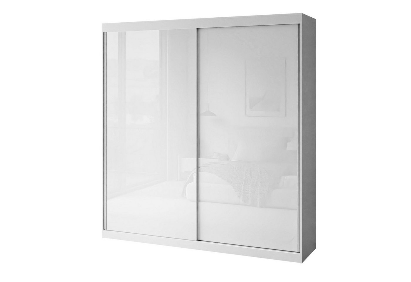Lookway Kleiderschrank BASTER GLOSSY Weiß Hochglanz, Weiß / Weiß hochglanz 200 cm Lookway Kleiderschrank BASTER GLOSSY Weiß Hochglanz, Weiß / Weiß hochglanz 200 cm von Lookway