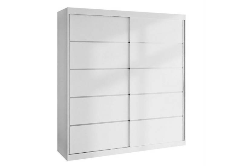 Lookway Kleiderschrank BASTER PLUS 200 cm Schiebetürenschrank Weiß / Weiß von Lookway