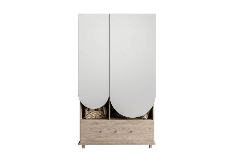 Lookway Kleiderschrank BLOOM 2D1S Zweittüriger Schrank für Kinder mit Schublade von Lookway