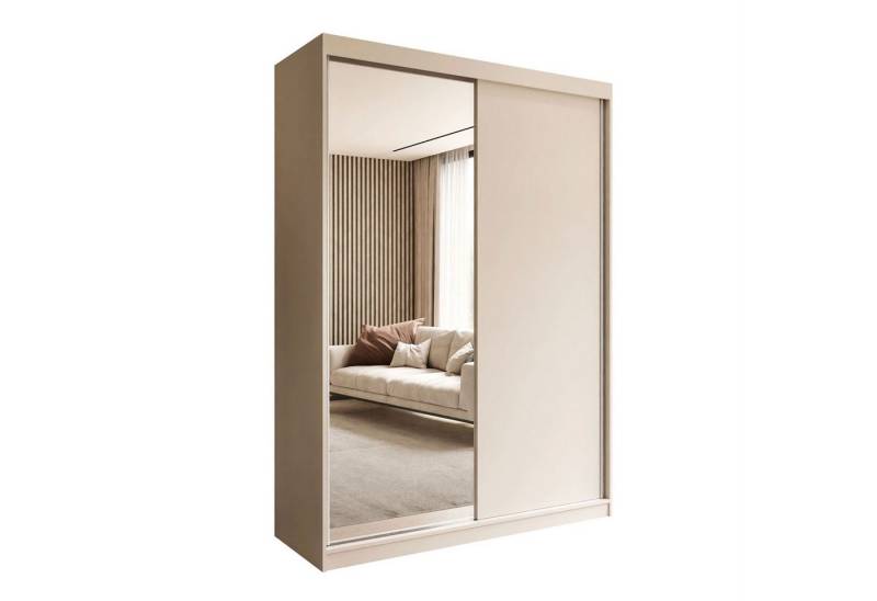 Lookway Kleiderschrank CAMARO II KASCHMIR Schiebetürenschrank mit Spiegel Breite: 150 cm von Lookway
