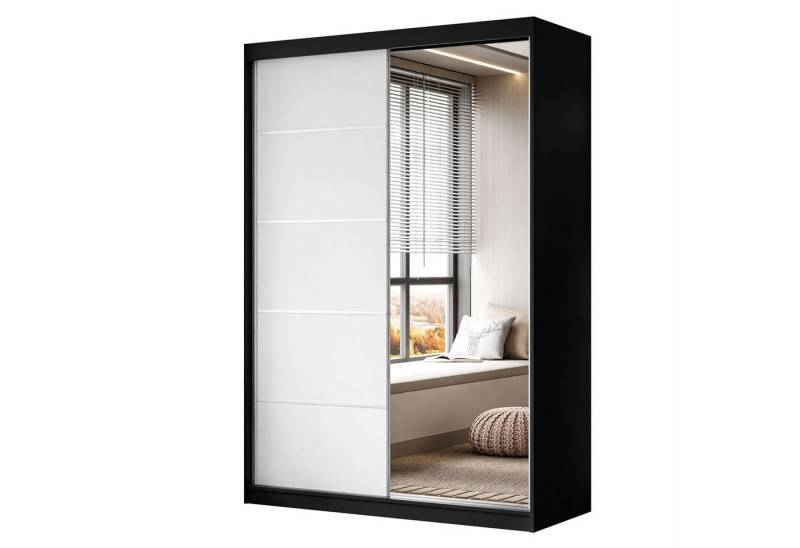 Lookway Kleiderschrank CAMARO II PLUS 150 cm mit Spiegel Schiebetürenschrank von Lookway