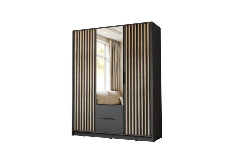 Lookway Kleiderschrank NELA 3D 155 cm Drehtürenschrank mit Lamellen Breite: 155 cm Lookway Kleiderschrank NELA 3D 155 cm Drehtürenschrank mit Lamellen Breite: 155 cm von Lookway