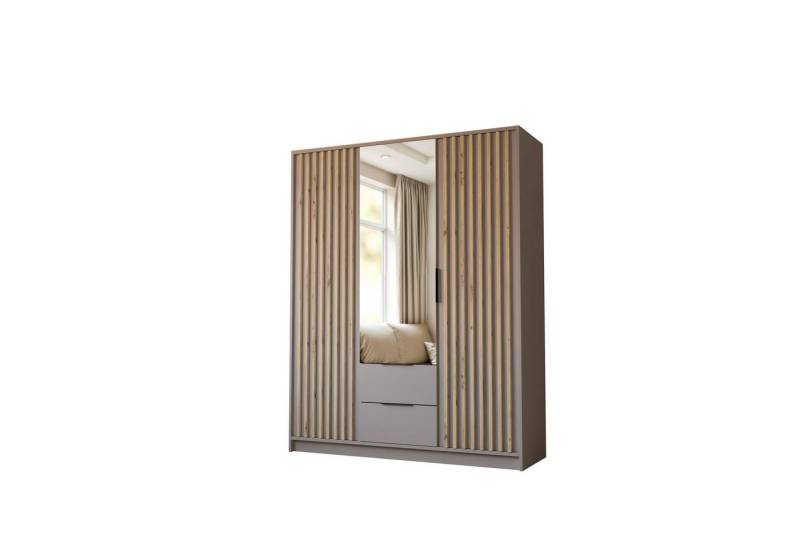 Lookway Kleiderschrank NELA 3D 155 cm Drehtürenschrank mit Lamellen Breite: 155 cm Lookway Kleiderschrank NELA 3D 155 cm Drehtürenschrank mit Lamellen Breite: 155 cm von Lookway