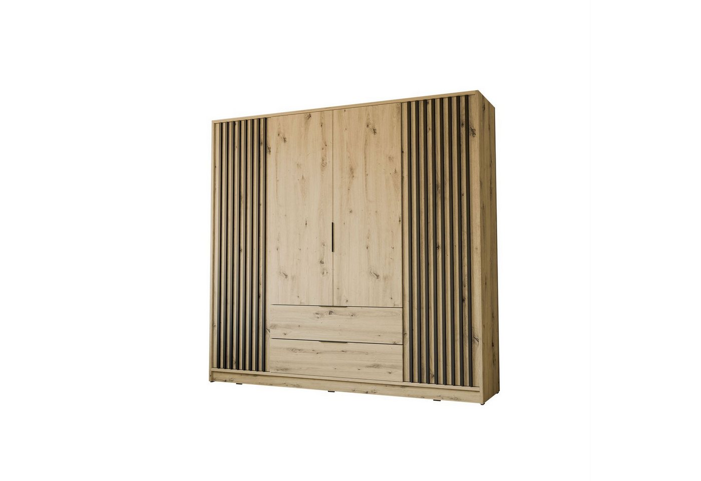 Lookway Kleiderschrank NELA 4D 206 cm Vier­türiger Schrank mit Lamellen Breite: 206 cm von Lookway