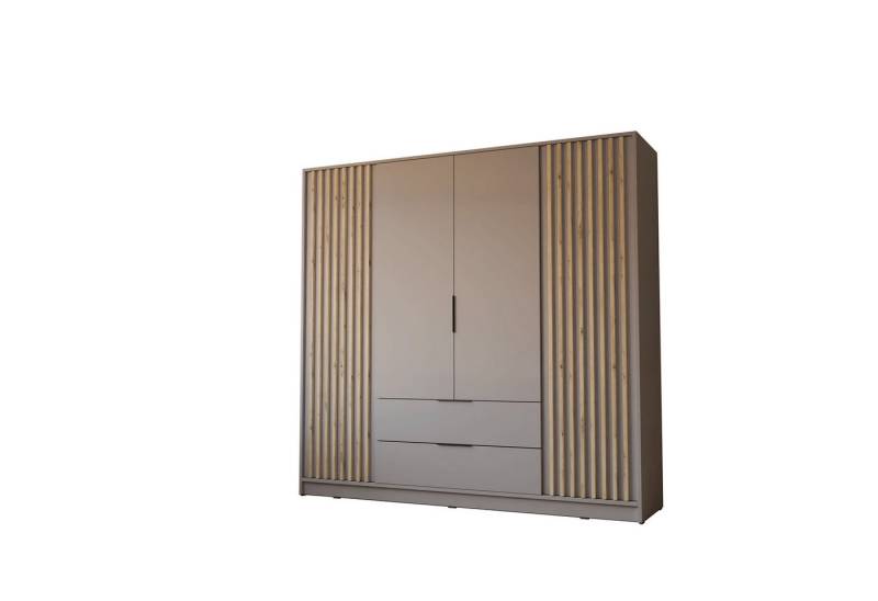 Lookway Kleiderschrank NELA 4D 206 cm Viertüriger Schrank mit Lamellen Breite: 206 cm Lookway Kleiderschrank NELA 4D 206 cm Viertüriger Schrank mit Lamellen Breite: 206 cm von Lookway