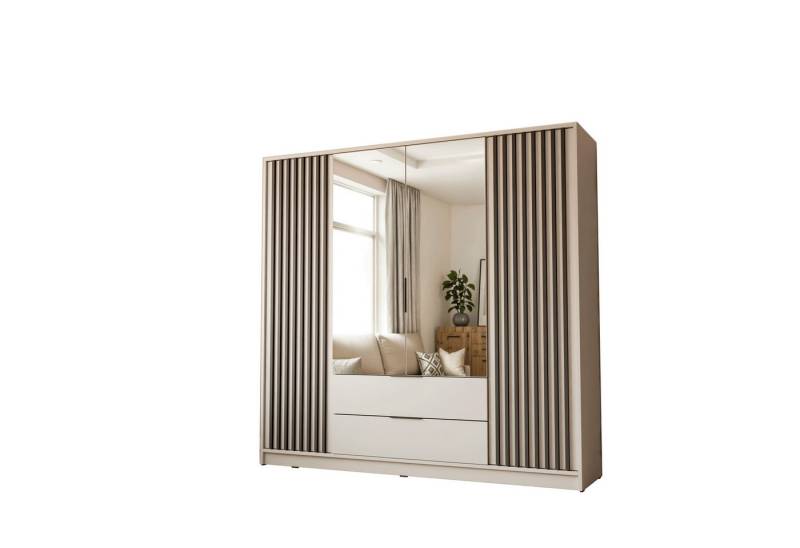 Lookway Kleiderschrank NELA 4D 206 cm Viertüriger Schrank mit Lamellen Breite: 206 cm Lookway Kleiderschrank NELA 4D 206 cm Viertüriger Schrank mit Lamellen Breite: 206 cm von Lookway
