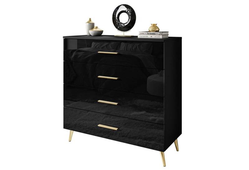 Lookway Kommode AURA 4S Schwarz mit Schubladen und Griffe Lookway Kommode AURA 4S Schwarz mit Schubladen und Griffe von Lookway