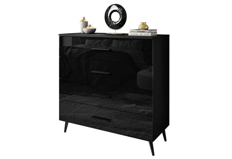 Lookway Kommode AURA 4S Schwarz mit Schubladen und Griffe Lookway Kommode AURA 4S Schwarz mit Schubladen und Griffe von Lookway
