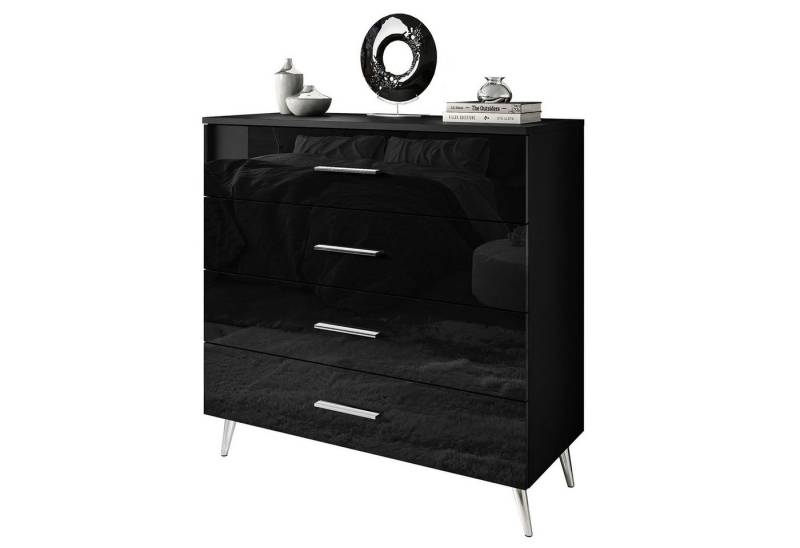 Lookway Kommode AURA 4S Schwarz mit Schubladen und Griffe Lookway Kommode AURA 4S Schwarz mit Schubladen und Griffe von Lookway
