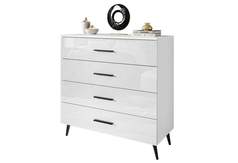 Lookway Kommode AURA 4S Weiß mit Schubladen und Griffe Lookway Kommode AURA 4S Weiß mit Schubladen und Griffe von Lookway