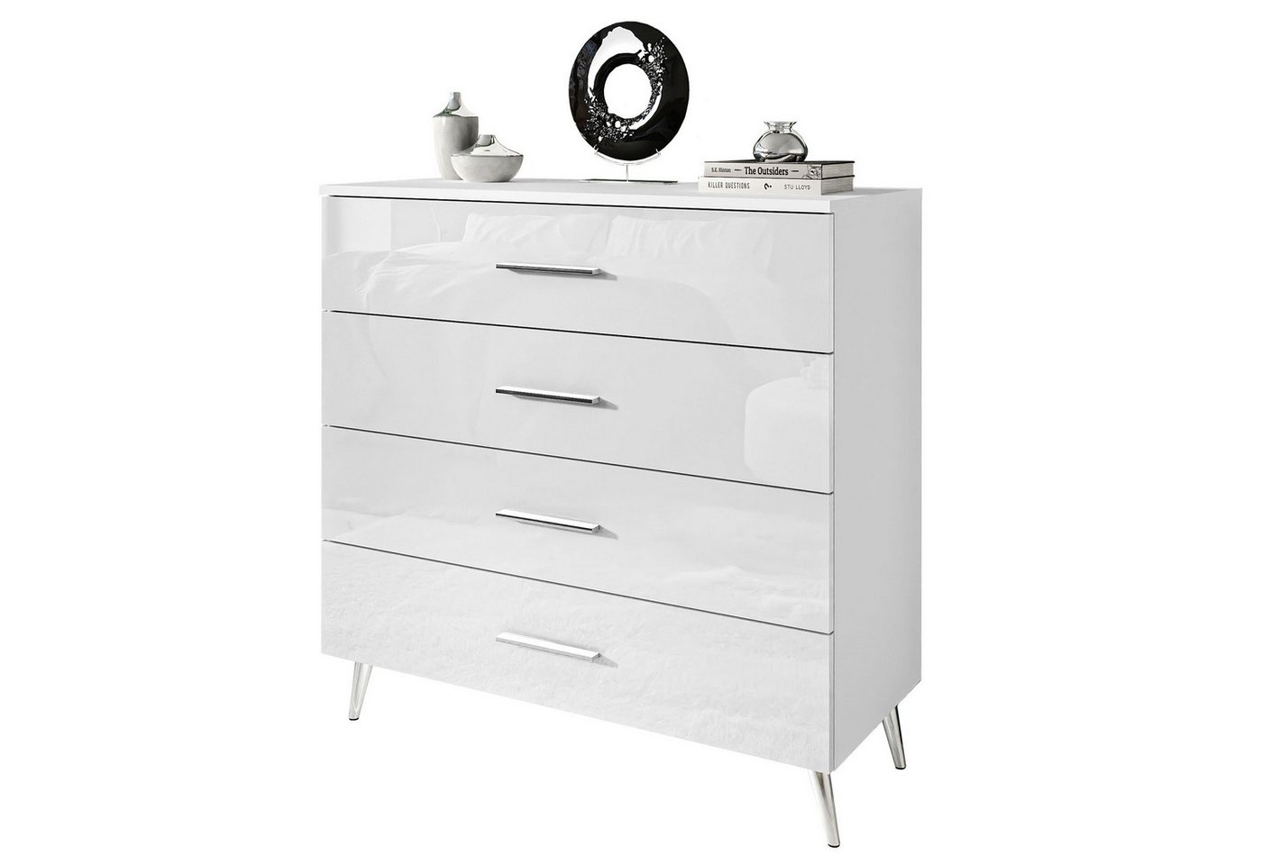 Lookway Kommode AURA 4S Weiß mit Schubladen und Griffe Lookway Kommode AURA 4S Weiß mit Schubladen und Griffe von Lookway
