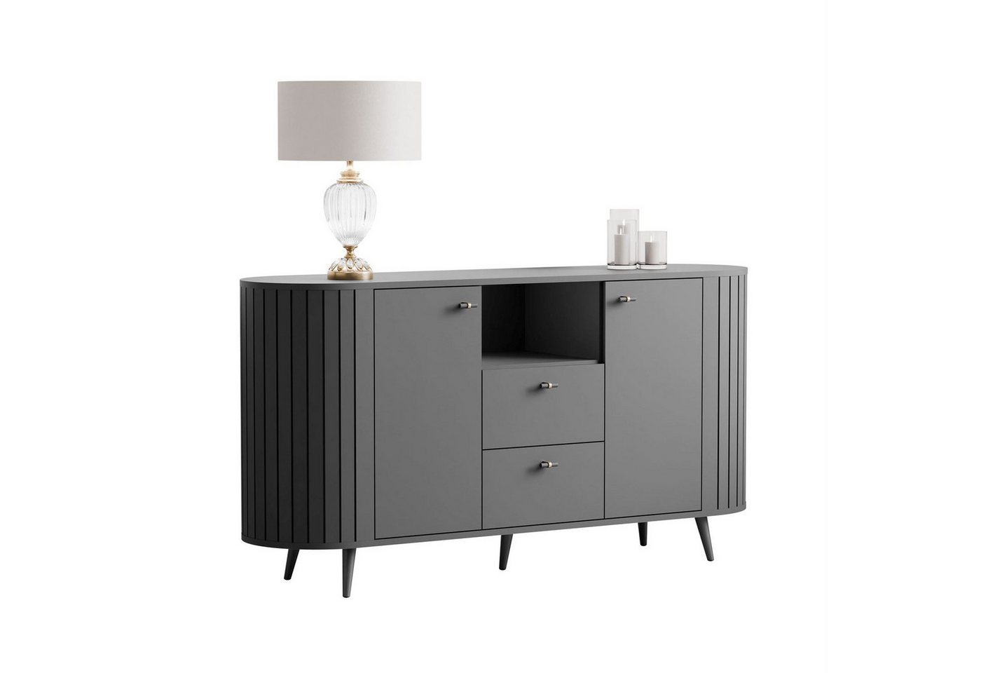 Lookway Kommode ELODIE II 150 cm mit gefrästen Fronten und Soft-Close-System von Lookway