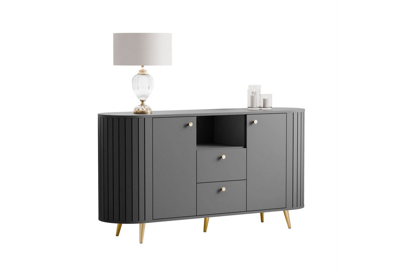 Lookway Kommode ELODIE II 150 cm mit gefrästen Fronten und Soft-Close-System von Lookway
