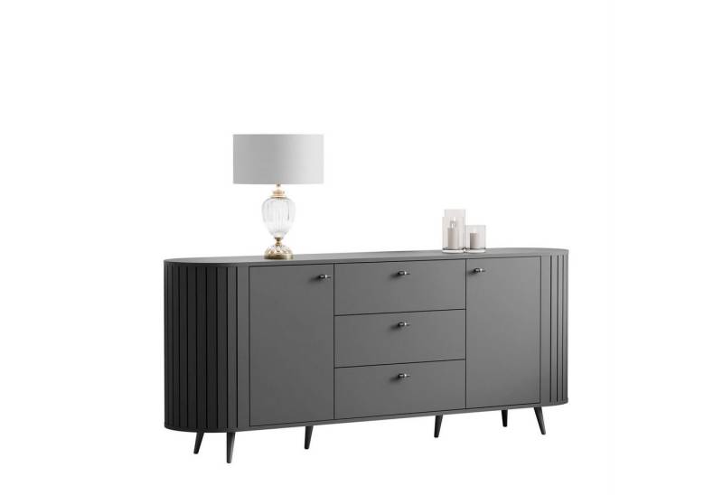 Lookway Kommode ELODIE II 2D3D mit gefrästen Fronten und Soft-Close-System, Breite: 190 cm von Lookway