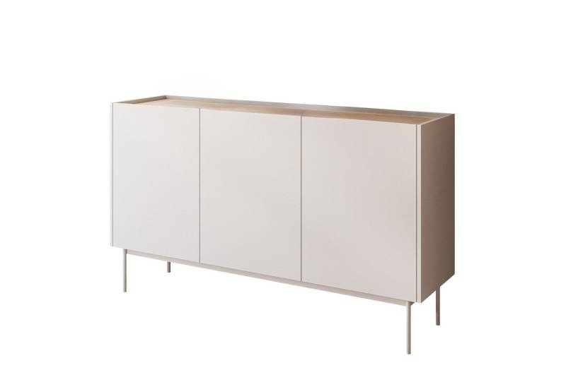 Lookway Kommode ESSENCE 3D K144 Dreitürig Anrichte Kaschmir / Eiche Linea von Lookway