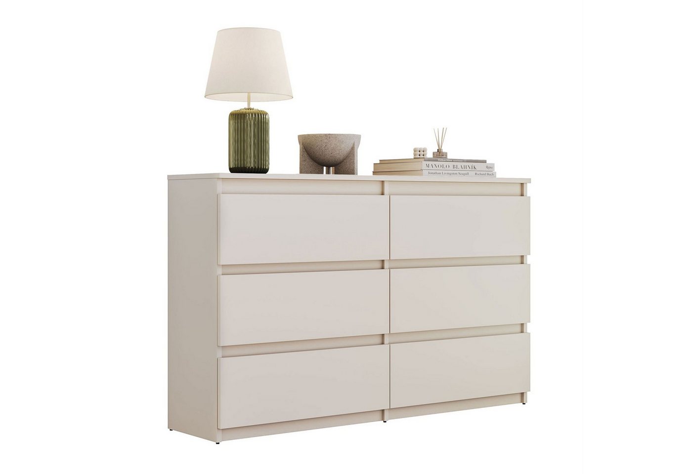 Lookway Kommode HANA M6– elegante Kommode mit geräumigen Schubladen, Breite: 120 cm und 140 cm von Lookway