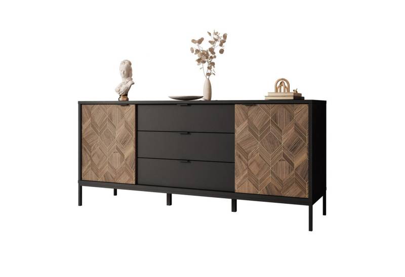 Lookway Kommode LIAM Sideboard mit Doppeltüren und Schubladen von Lookway