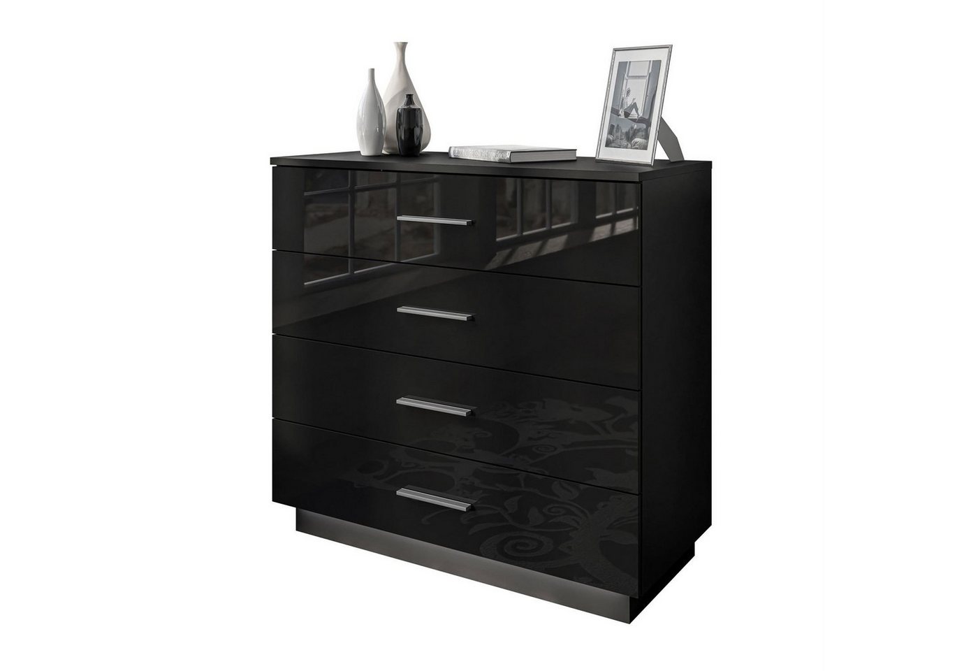 Lookway Kommode LINA 95 mit Griffen Schwarz Hochglanz LED Lookway Kommode LINA 95 mit Griffen Schwarz Hochglanz LED von Lookway