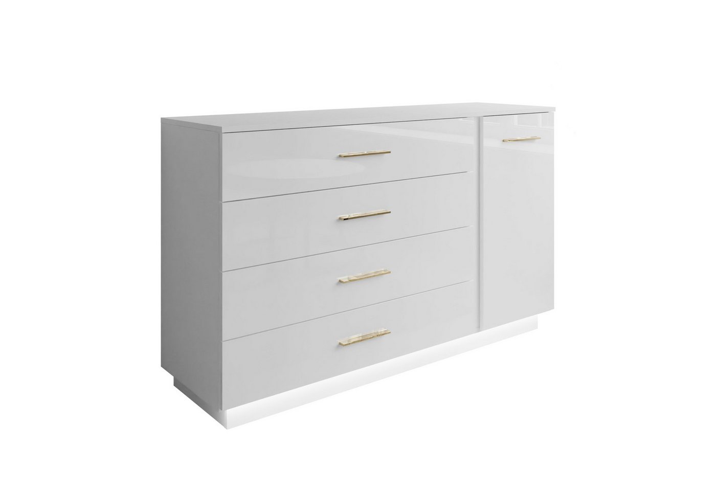 Lookway Kommode LINA II Weiß Hochglanz mit LED, Breite 138cm Lookway Kommode LINA II Weiß Hochglanz mit LED, Breite 138cm von Lookway