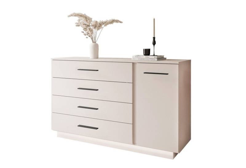 Lookway Kommode LINA KASCHMIR II 1D4S mit LED Beleuchtung, Breite 138 cm von Lookway