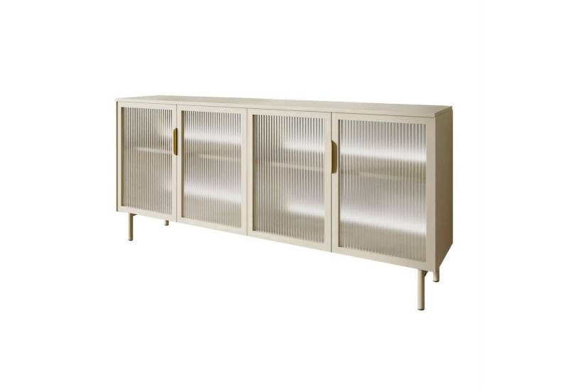 Lookway Kommode LINEA mit Glastüren und LED-Beleuchtung von Lookway