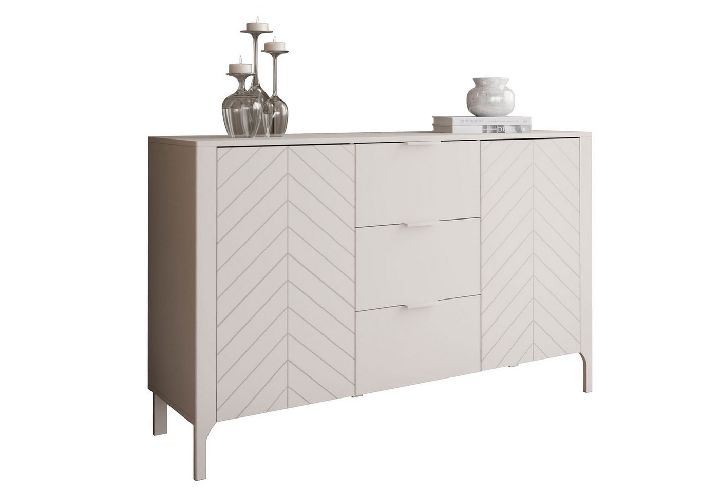 Lookway Kommode LUMI mit zwei Türen und Schubladen (1x Kommode), Breite: 153 cm von Lookway