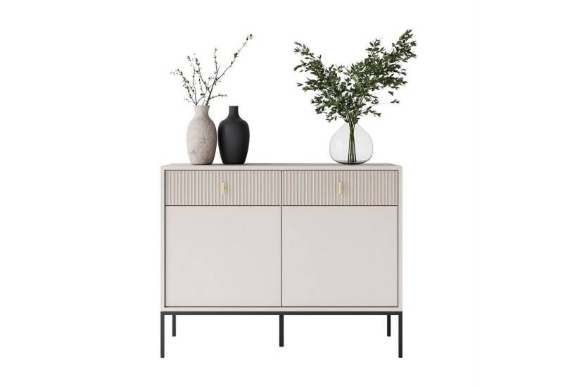 Lookway Kommode MIDNIGHT 2D2S mit zwei Schubladen auf Gestell von Lookway