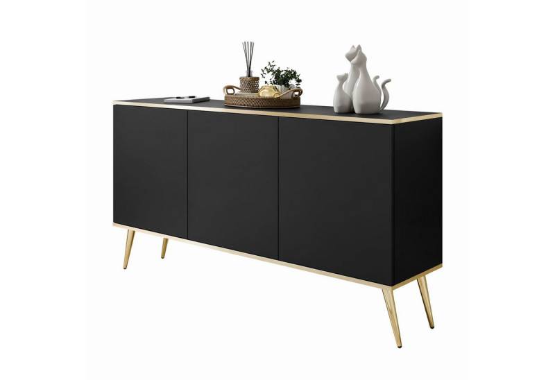 Lookway Kommode OXFORD K160 Die dreitürige Sideboards auf goldenen Füßen von Lookway