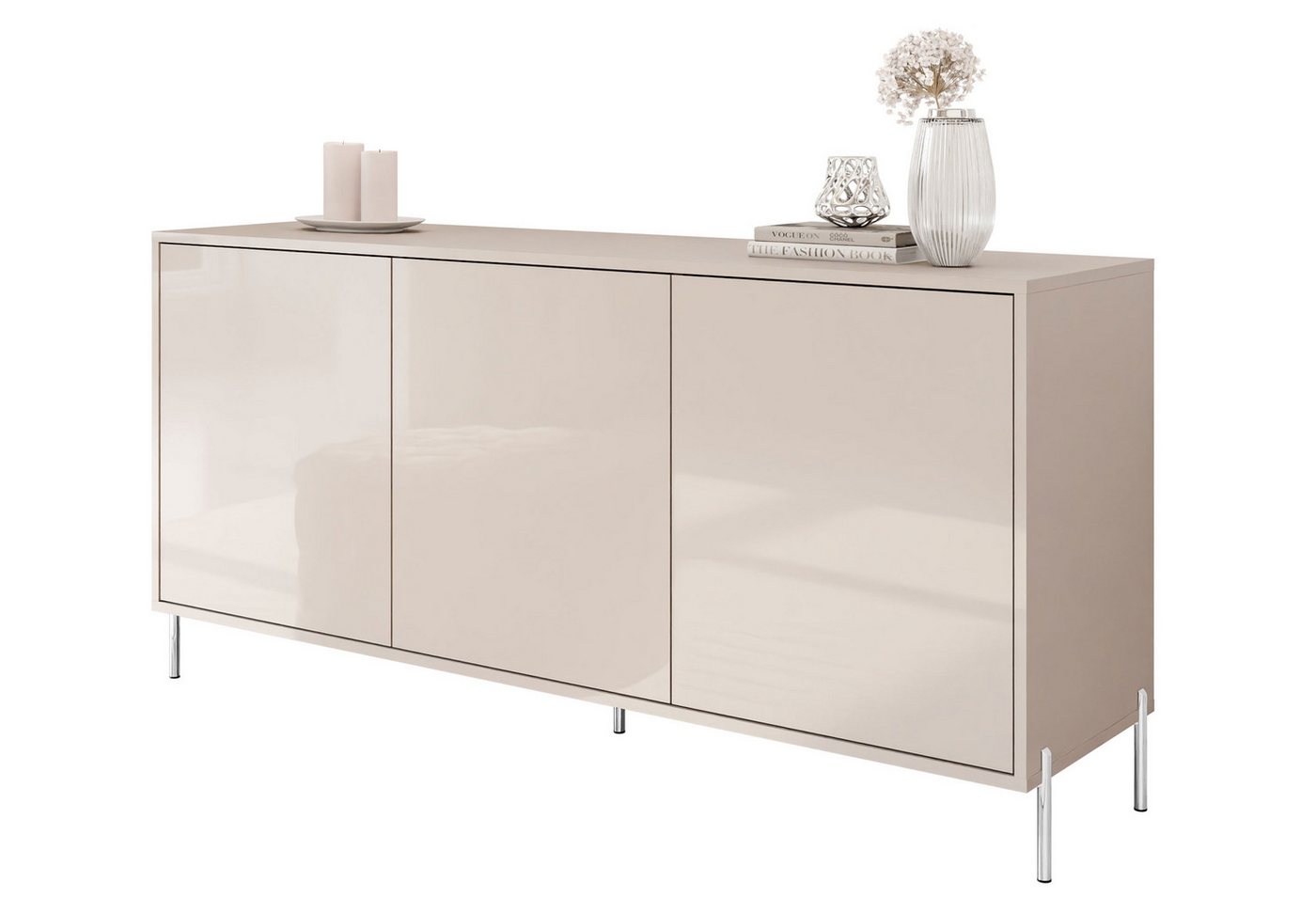 Lookway Kommode SANAYI Kaschmir auf Füßen – Hochglanzfronten und Push-to-Open Lookway Kommode SANAYI Kaschmir auf Füßen – Hochglanzfronten und Push-to-Open von Lookway