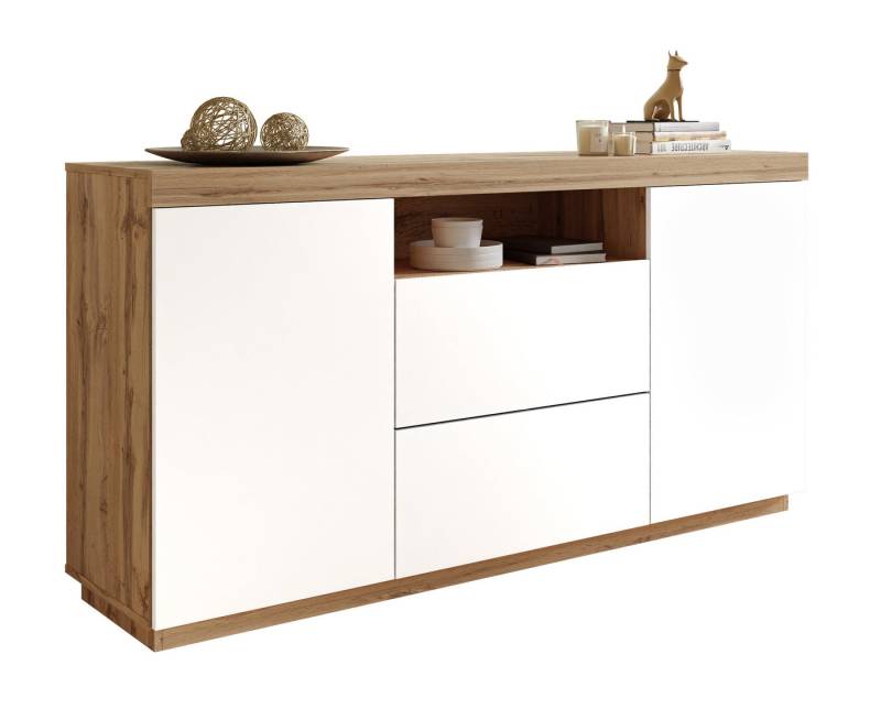 Lookway Kommode YOSHI auf Sockel und Schublade im Industrial Design, Breite: 164 cm von Lookway