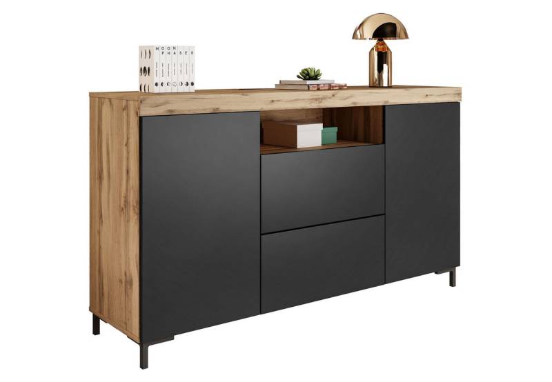 Lookway Kommode Yoshi mit Beinen und Schubladen im Industrial Design, Breite: 164 cm von Lookway