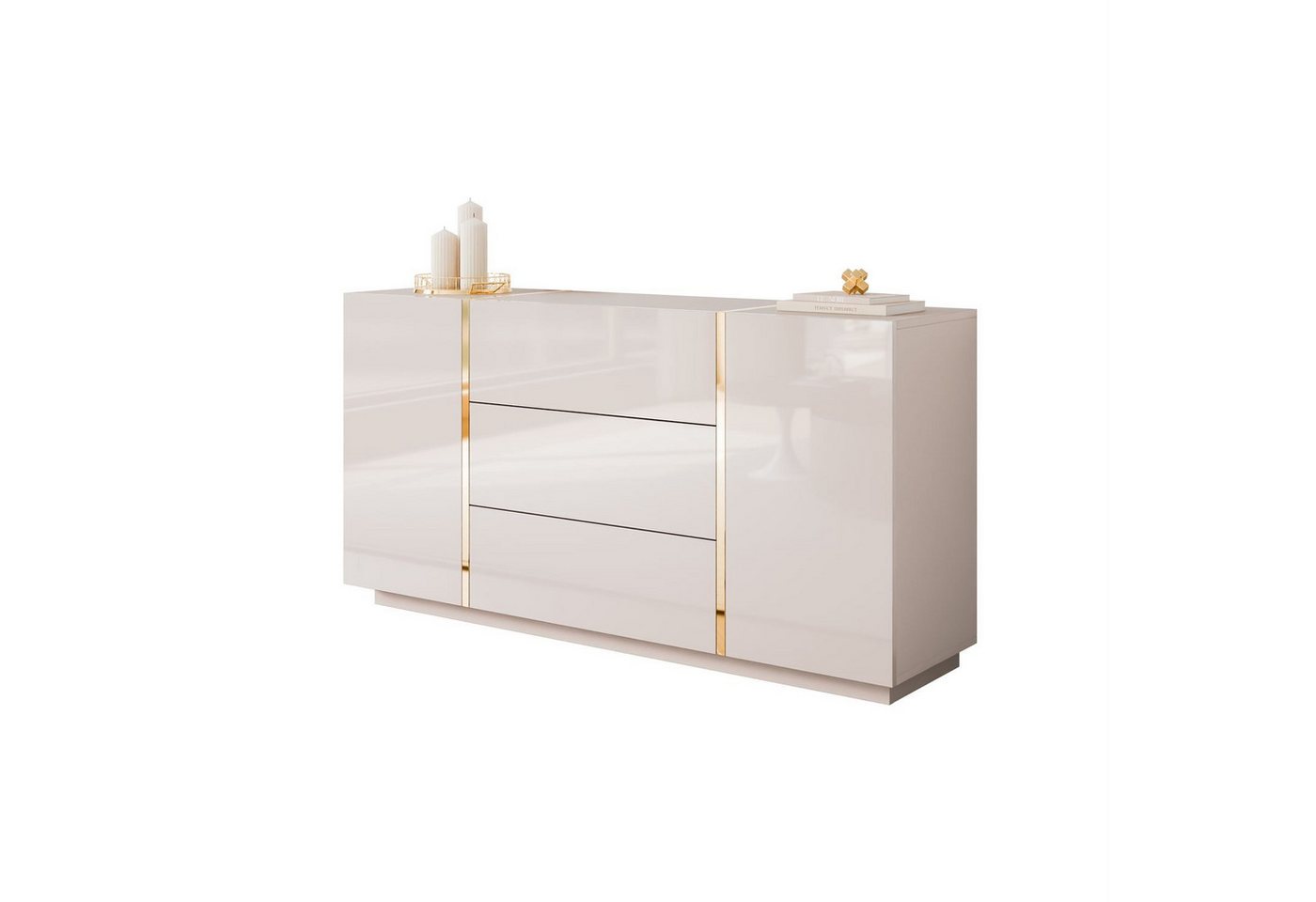 Lookway Kommode mit Schubladen ONYX Kaschmir Hochglanz 158 cm Lookway Kommode mit Schubladen ONYX Kaschmir Hochglanz 158 cm von Lookway
