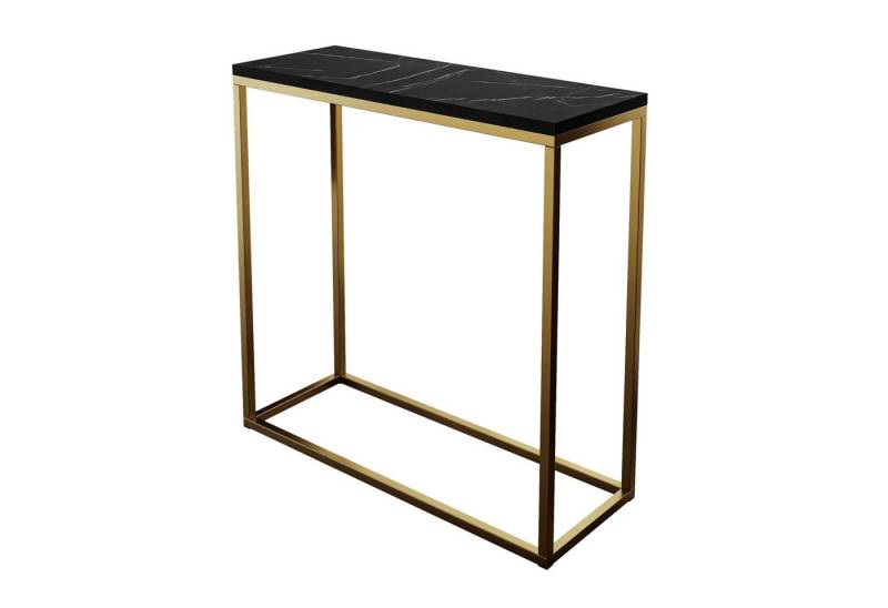 Lookway Konsolentisch MODERN GRIGIA mit goldfarbenem, mattem Gestell (1x Konsole), Breite: 80/100 cm von Lookway