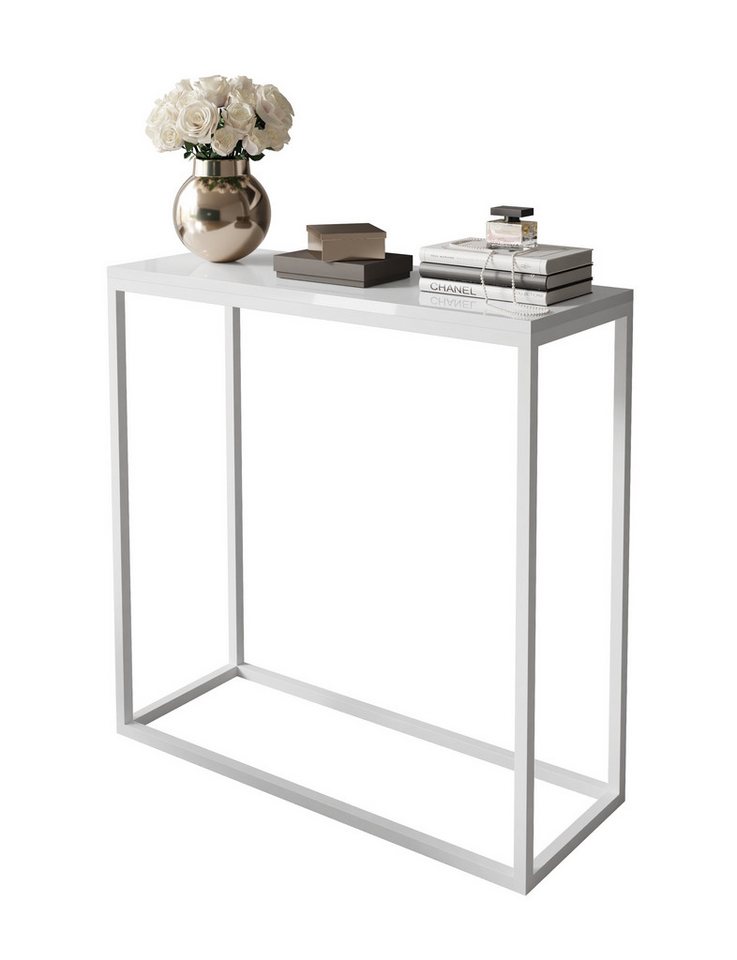 Lookway Konsolentisch MODERN HOCHGLANZ – eleganter Tisch für Wohnzimmer und Flur (1x Konsole), Breite: 80/100 cm von Lookway