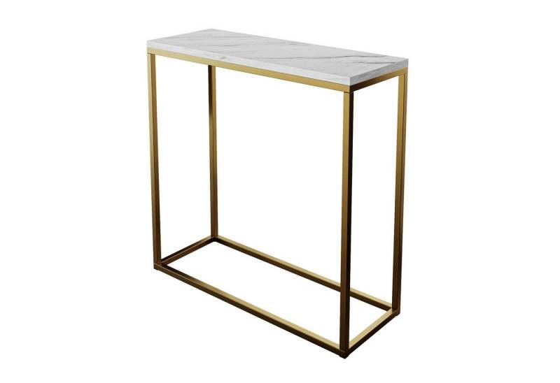 Lookway Konsolentisch MODERN LEVANTO mit goldfarbenem, mattem Gestell (1x Konsole), Breite: 80/100 cm von Lookway