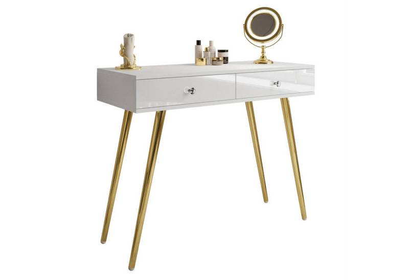 Lookway Konsolentisch SIENNA GOLD, Konsole mit Schubladen auf goldenen Beinen (1x Konsole), Breite: 100 cm von Lookway