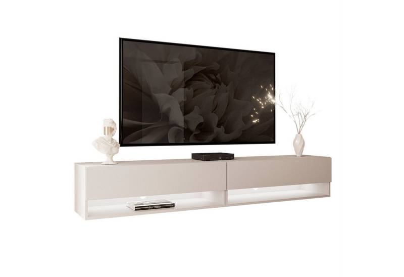 Lookway Lowboard CALANTE 180 cm RTV Hängeschrank mit LED-Beleuchtung von Lookway