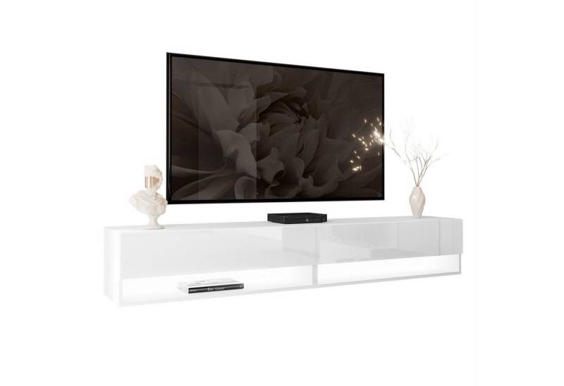 Lookway Lowboard CALANTE 180 cm RTV Hängeschrank mit LED-Beleuchtung von Lookway