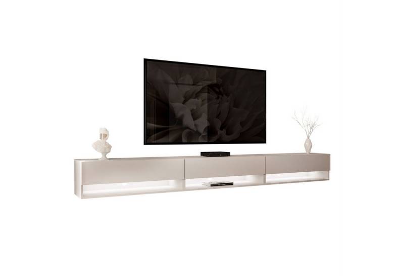 Lookway Lowboard CALANTE 270 cm RTV Hängeschrank mit LED-Beleuchtung von Lookway