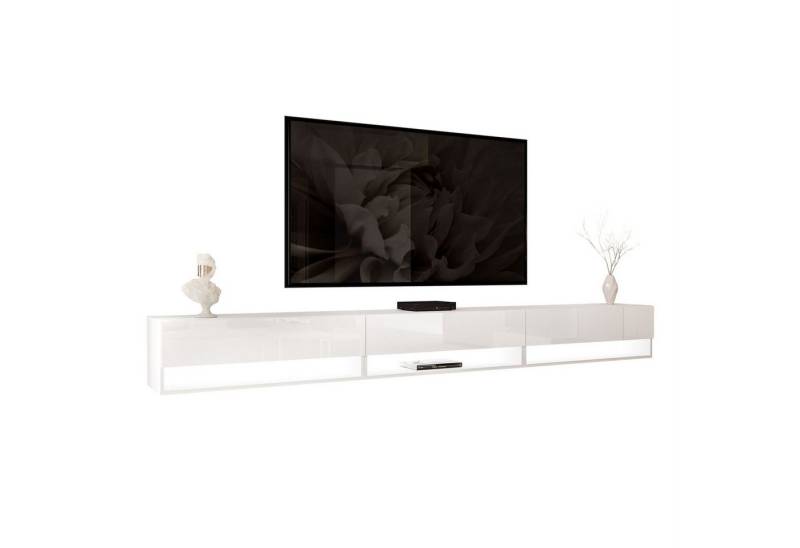 Lookway Lowboard CALANTE 270 cm RTV Hängeschrank mit LED-Beleuchtung von Lookway