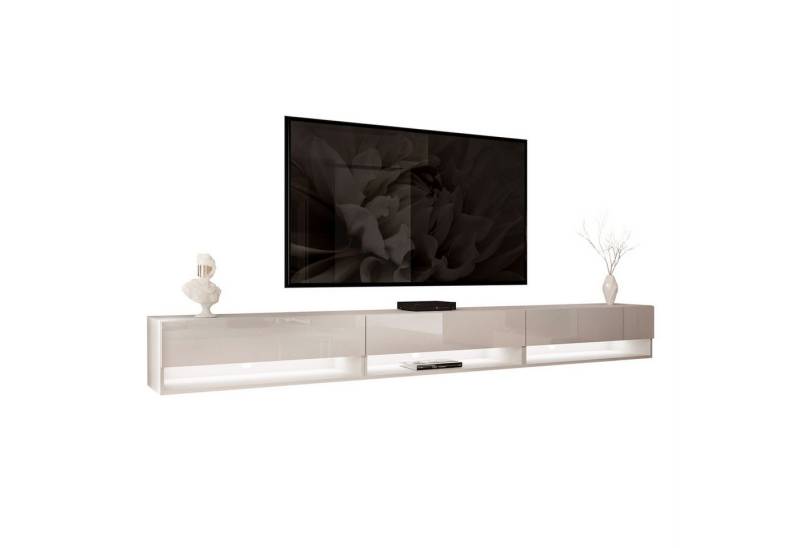 Lookway Lowboard CALANTE 270 cm RTV Hängeschrank mit LED-Beleuchtung von Lookway