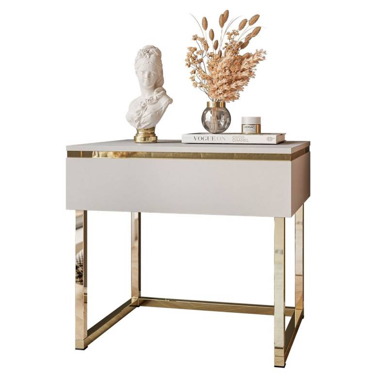 Lookway Nachttisch AURORA KASCHMIR mit goldenem Gestell Lookway Nachttisch AURORA KASCHMIR mit goldenem Gestell von Lookway
