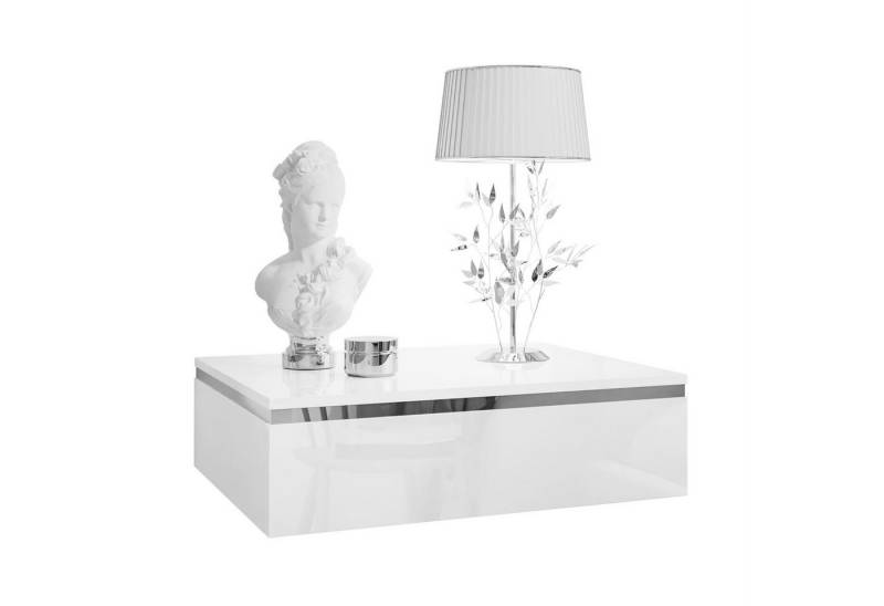 Lookway Nachttisch AURORA SILVER Hängender Nachttisch (1x Nachttisch), Breite: 48 cm von Lookway