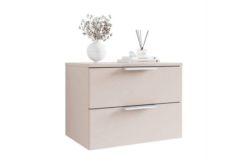 Lookway Nachttisch LINA 2S Kaschmir mit Schubladen und LED-Beleuchtung (1x Nachttisch), Breite: 55 cm von Lookway