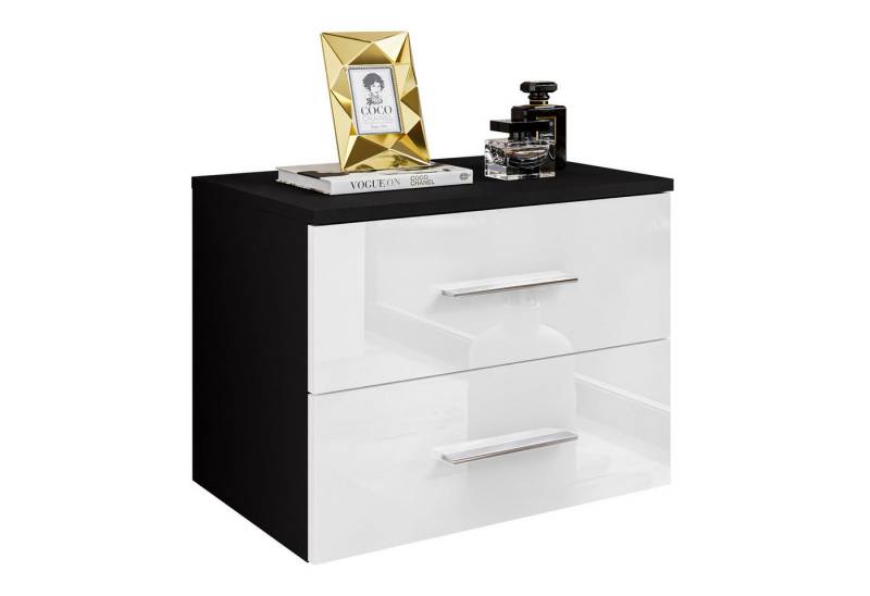 Lookway Nachttisch LINA II Hängender Nachttisch mit Griffen in Goldchrom von Lookway