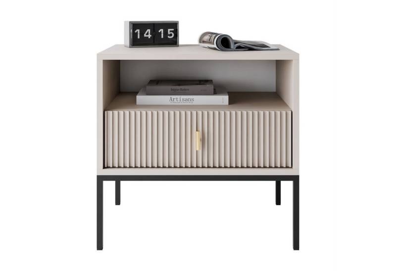 Lookway Nachttisch MIDNIGHT mit geriffelter Front auf Gestell, Breite 54 cm Lookway Nachttisch MIDNIGHT mit geriffelter Front auf Gestell, Breite 54 cm von Lookway