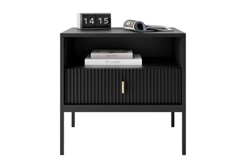 Lookway Nachttisch MIDNIGHT mit geriffelter Front auf Gestell, Breite 54 cm Lookway Nachttisch MIDNIGHT mit geriffelter Front auf Gestell, Breite 54 cm von Lookway
