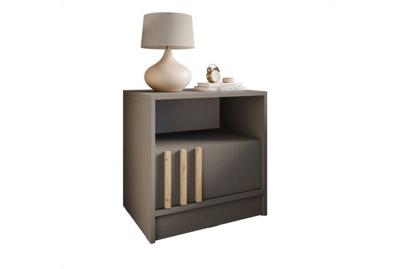 Lookway Nachttisch NELA mit Lamellen und Schublade (1x Nachttisch), Breite: 51 cm von Lookway
