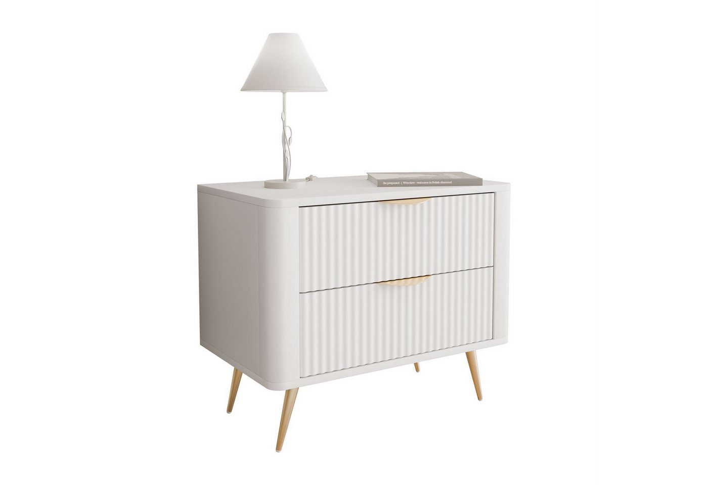 Lookway Nachttisch SCARLETT 2S mit Schubladen (1x Nachttisch), Breite: 63 cm von Lookway